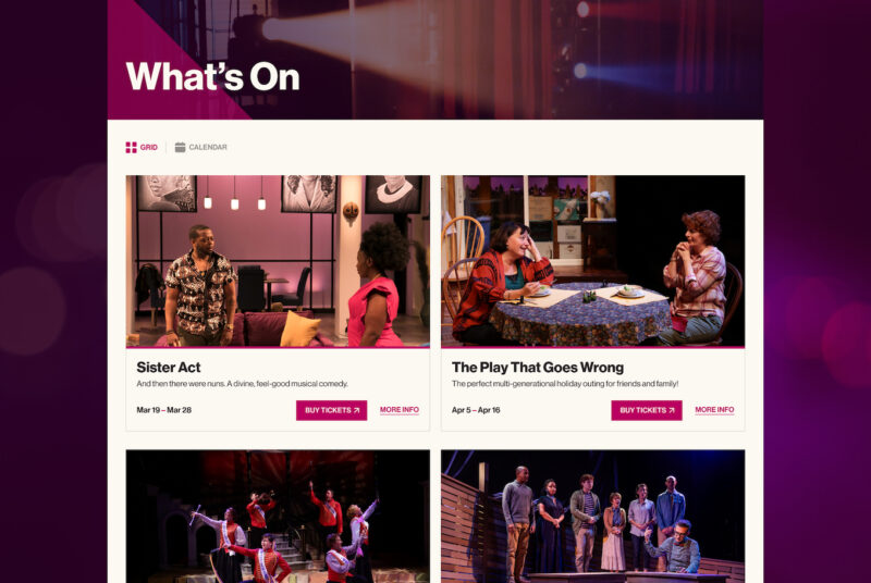 Lyric Stage Boston Theatre ‘What’s On’ Page